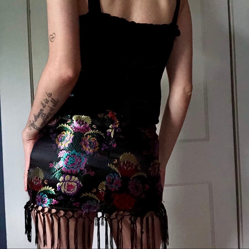 FOREVER21 Tassel Mini Skirt